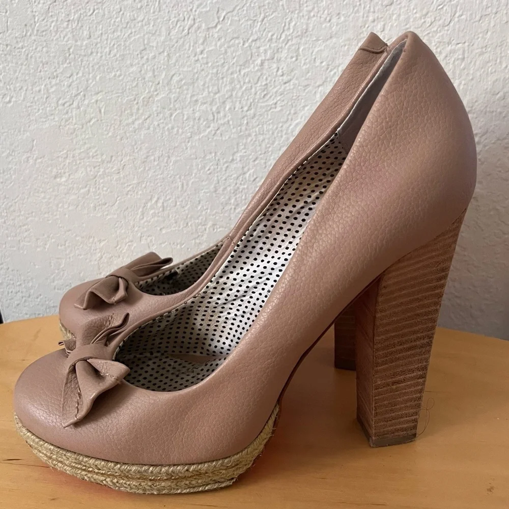 Betsey Johnson Platform Maggi Pump in Blush Nude Espadrille Size 10